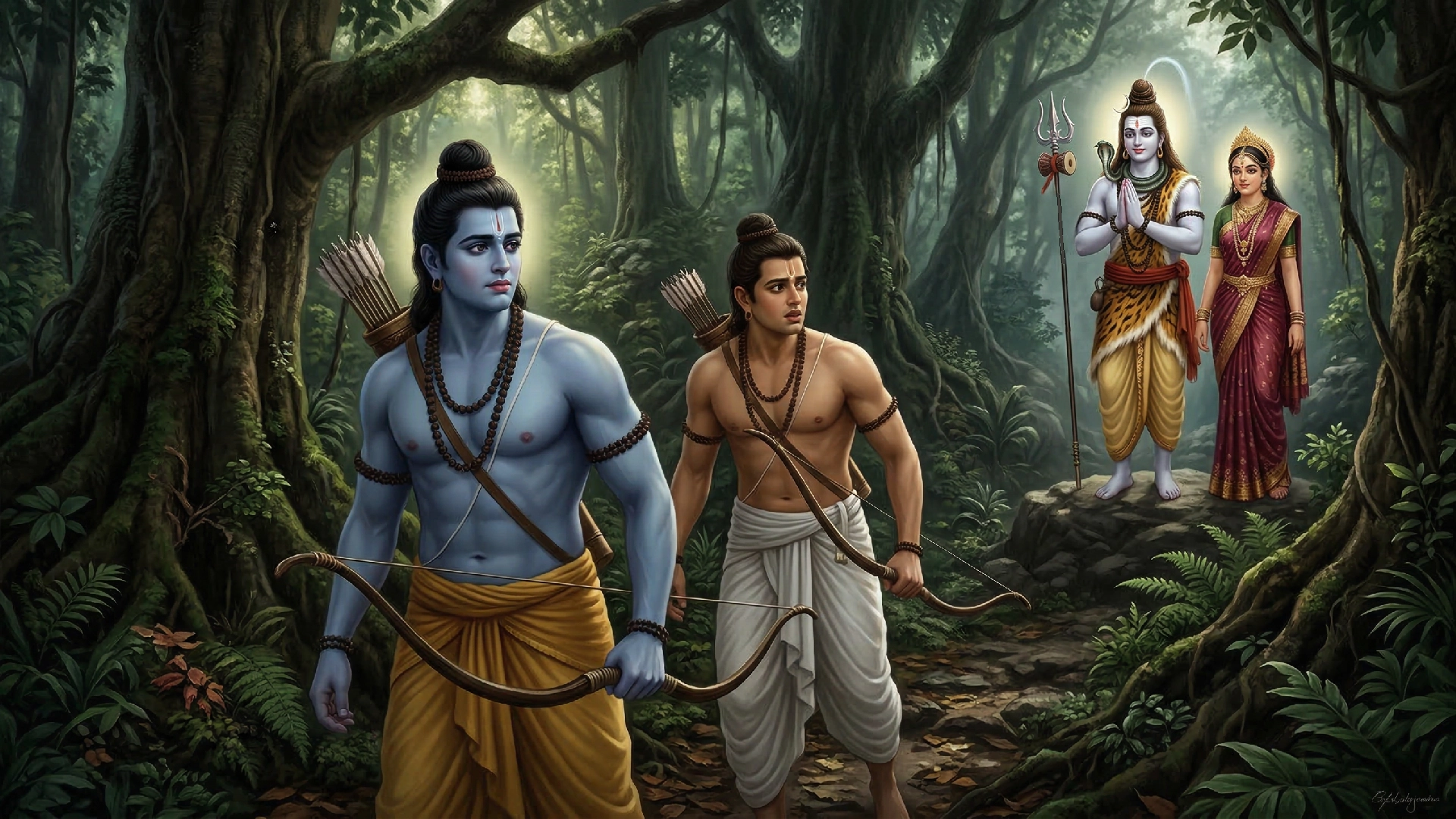 Seeing-Lord-Ram-in-the-forest,-Shiv-ji-hails-Him-as-Sachchidanand