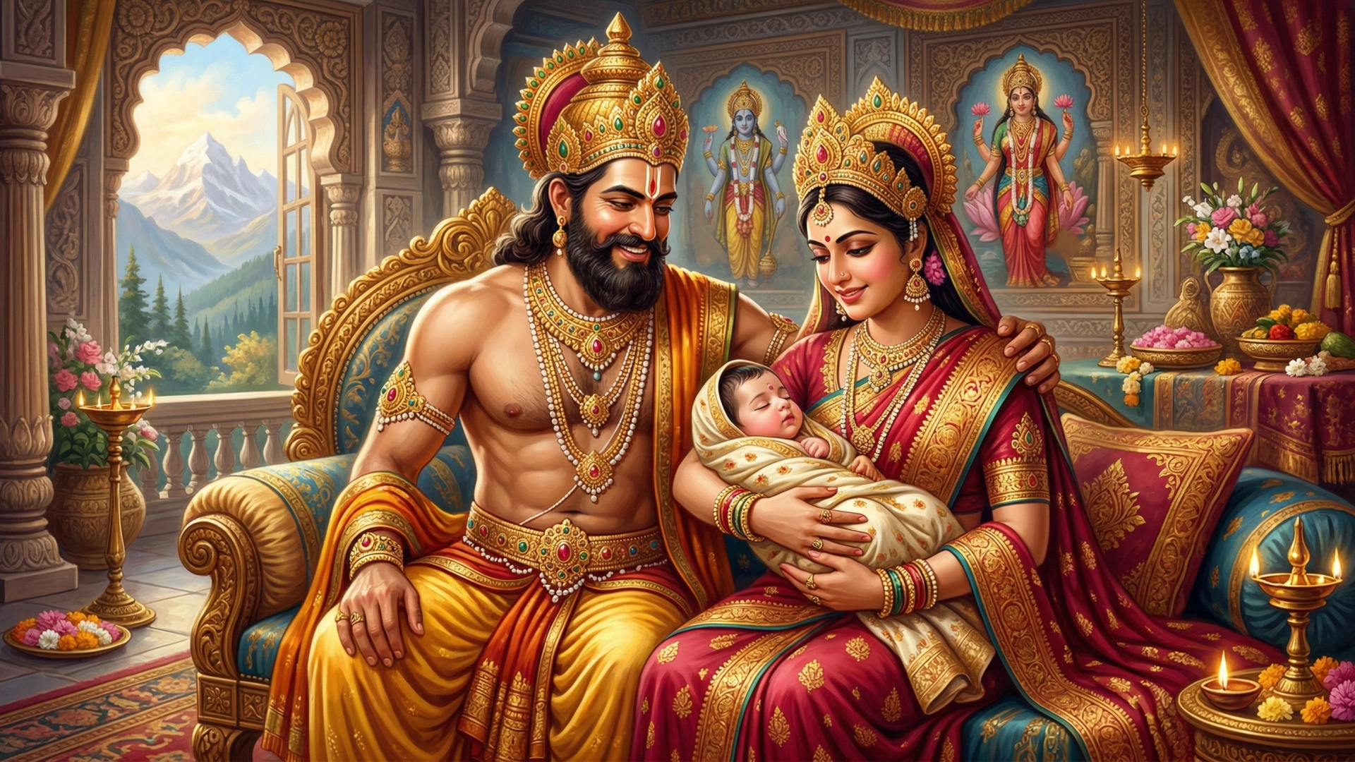Sati ji was reborn in the home of King Himvan as Parvati ji.