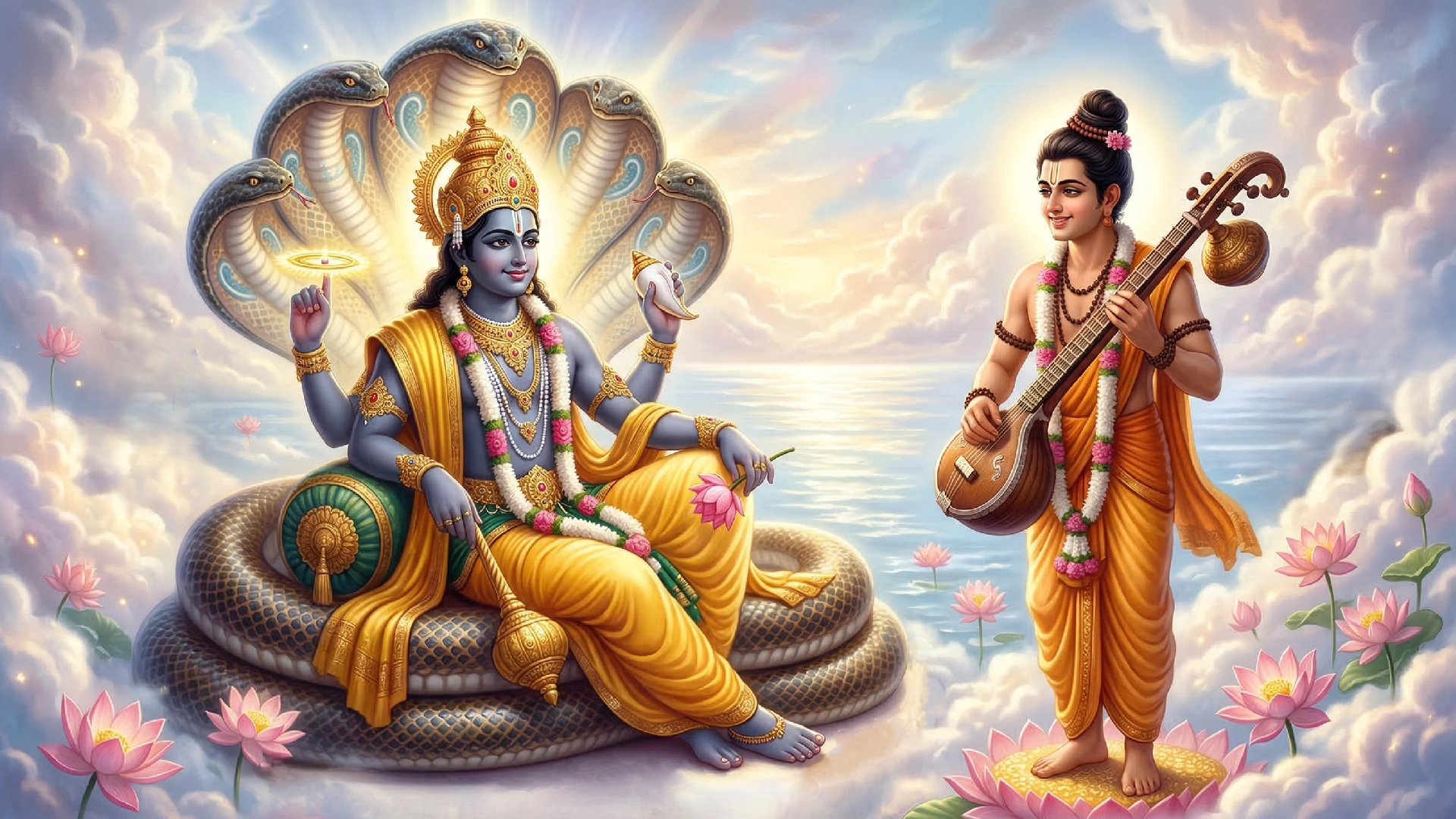 Sage-Narad-went-to-meet-Lord-Narayan-in-Vaikunth