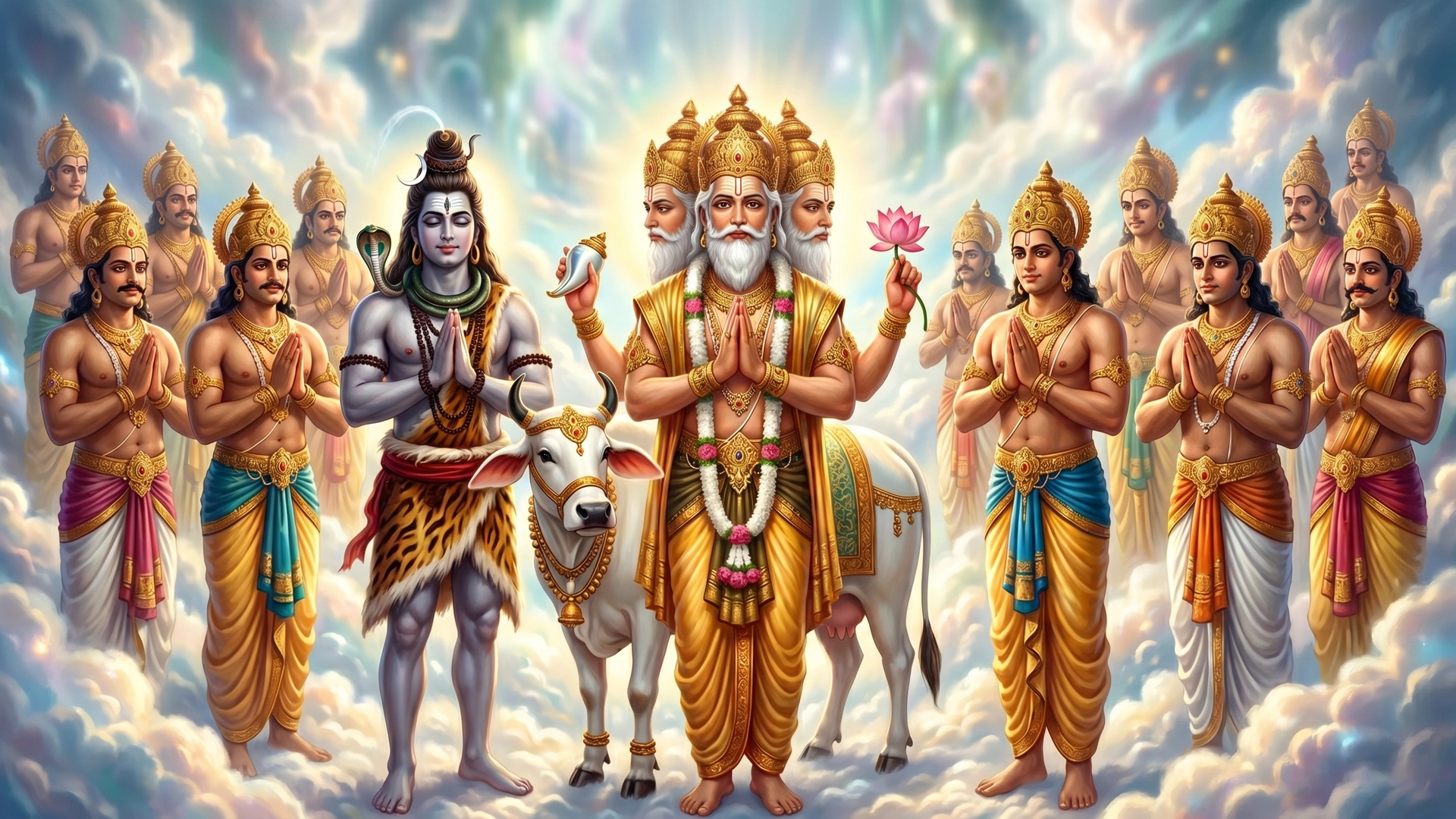 Lord Brahma-folded-his-hands-and-began-his-prayers-to-the-Lord