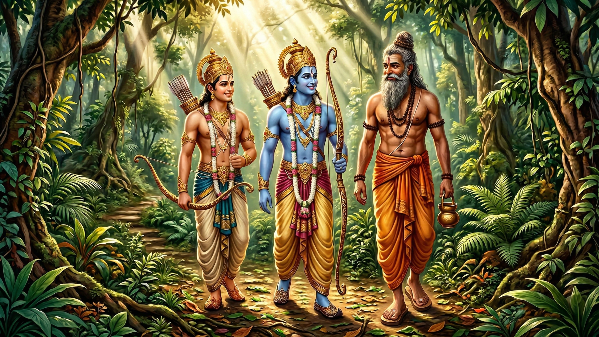 Sage-Vishwamitra-ji-Shri-Ram-and-Lakshman-ji-walking-in-the-forest