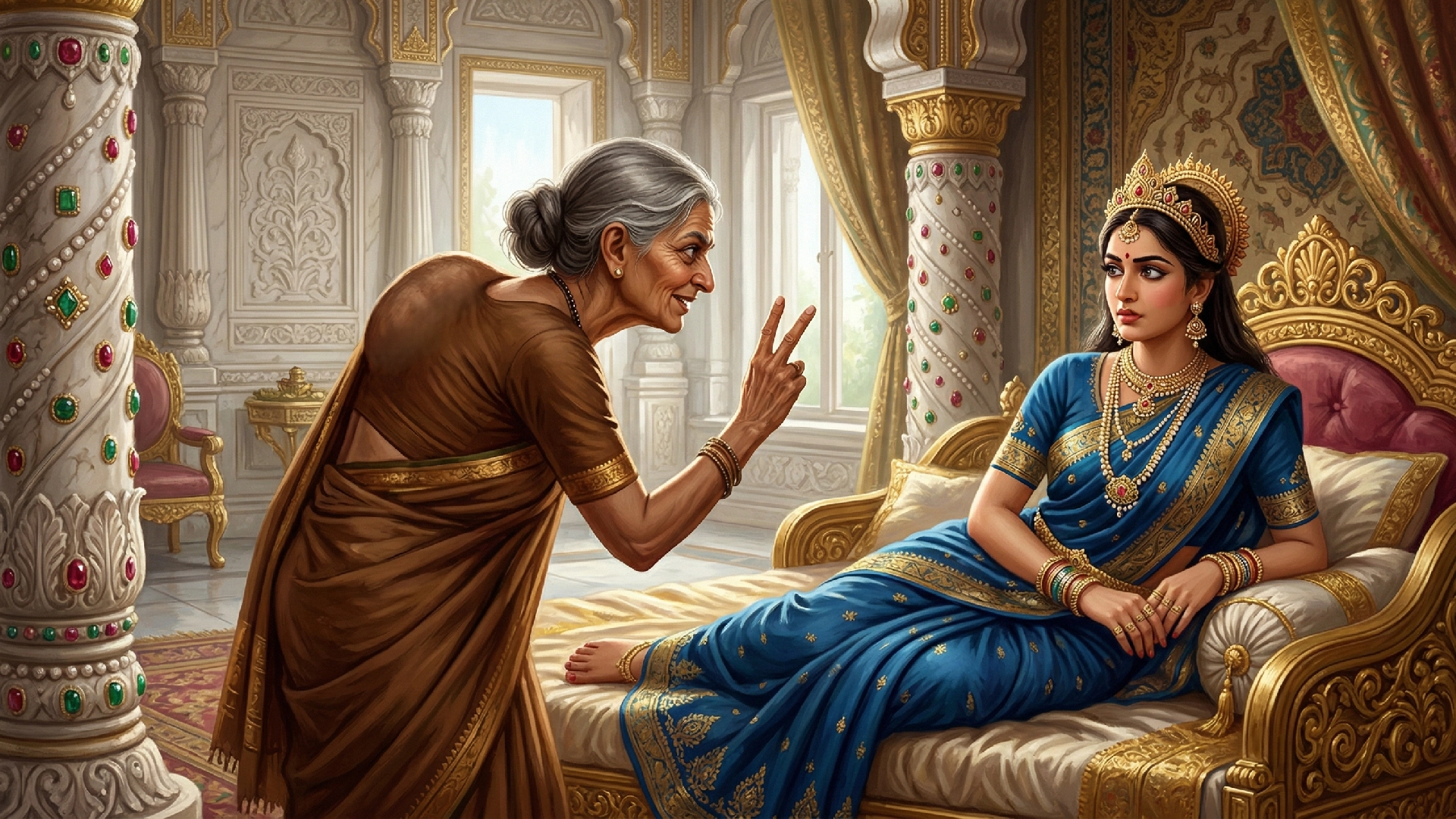Manthara devised countless wicked schemes and manipulated Queen Kaikeyi’s mind