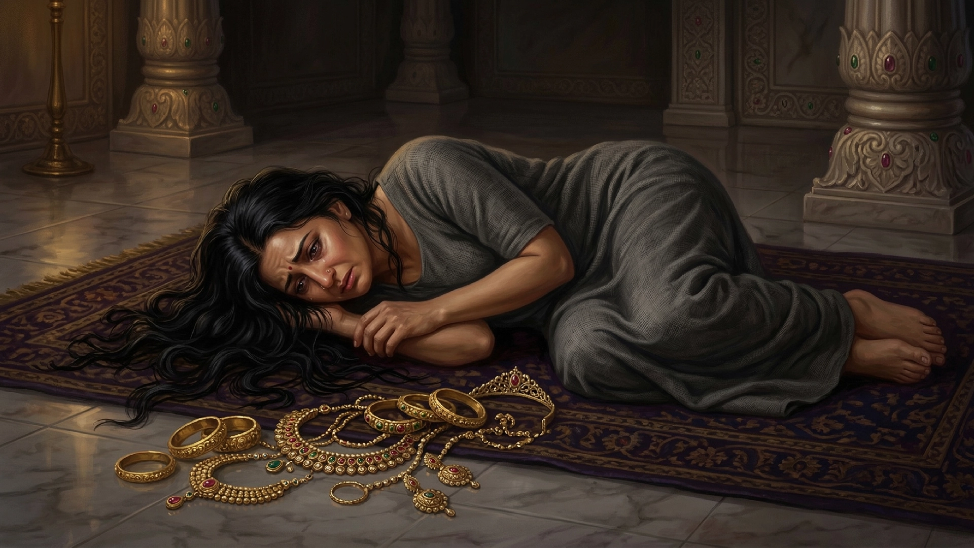 Queen-Kaikeyi-went-to-the-sulking-chamber