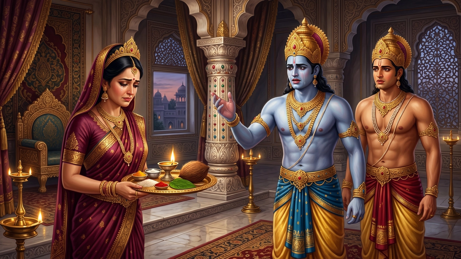 Bharat ji told his mother to go sit somewhere far from his sight