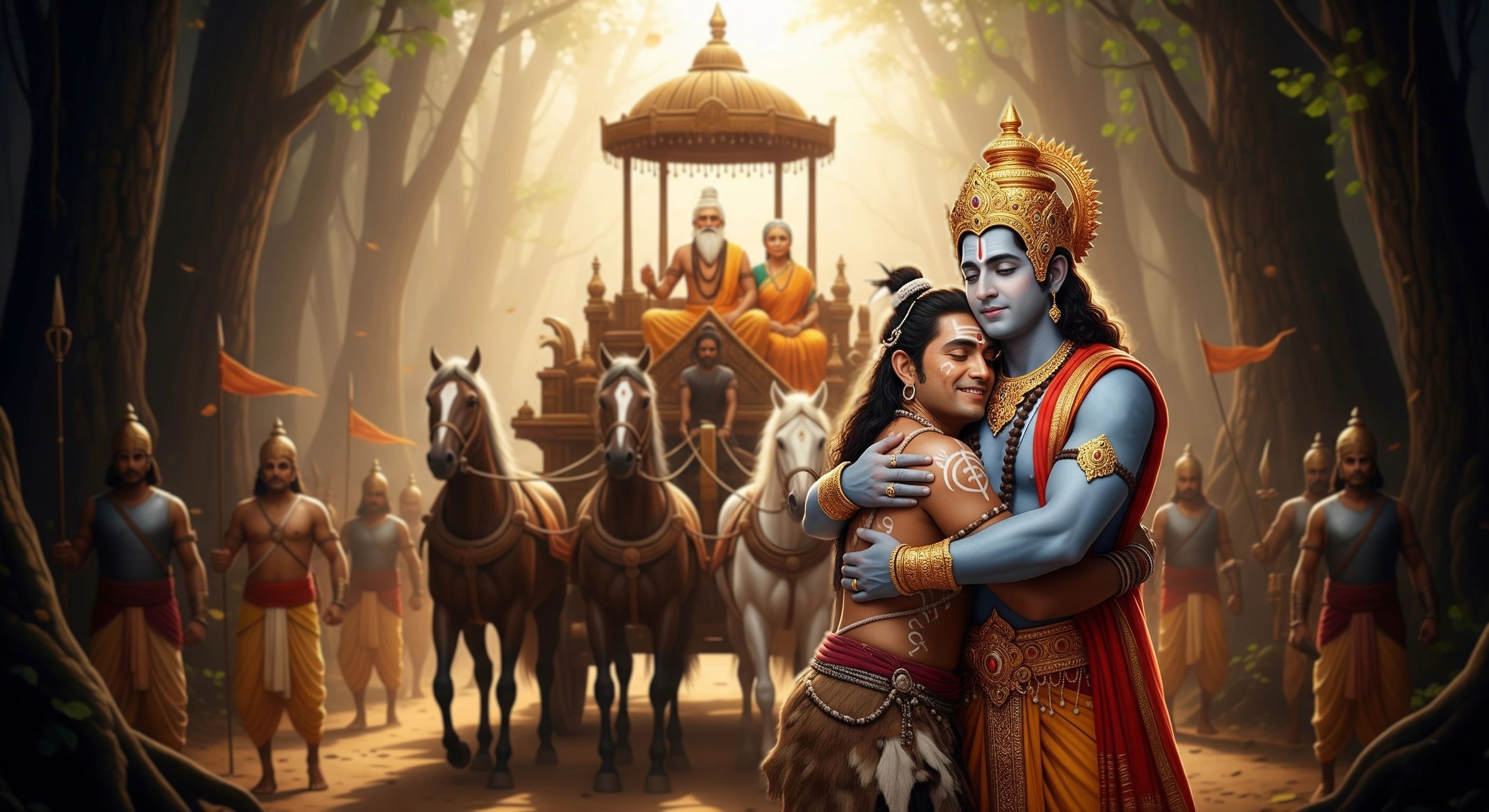 Bharat ji embraced Guh with deep affection