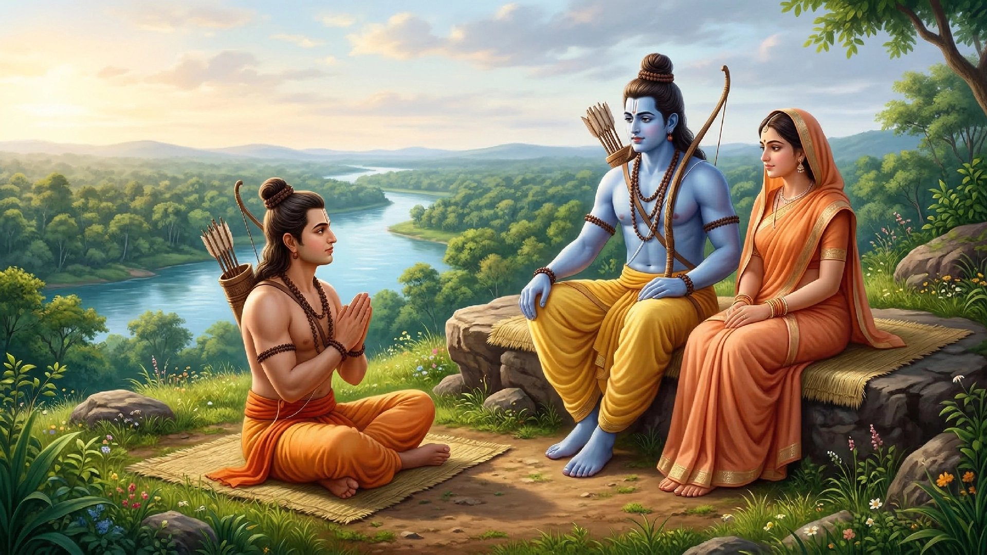Shri Ram praised Bharat ji’s noble qualities to Lakshman ji with deep affection