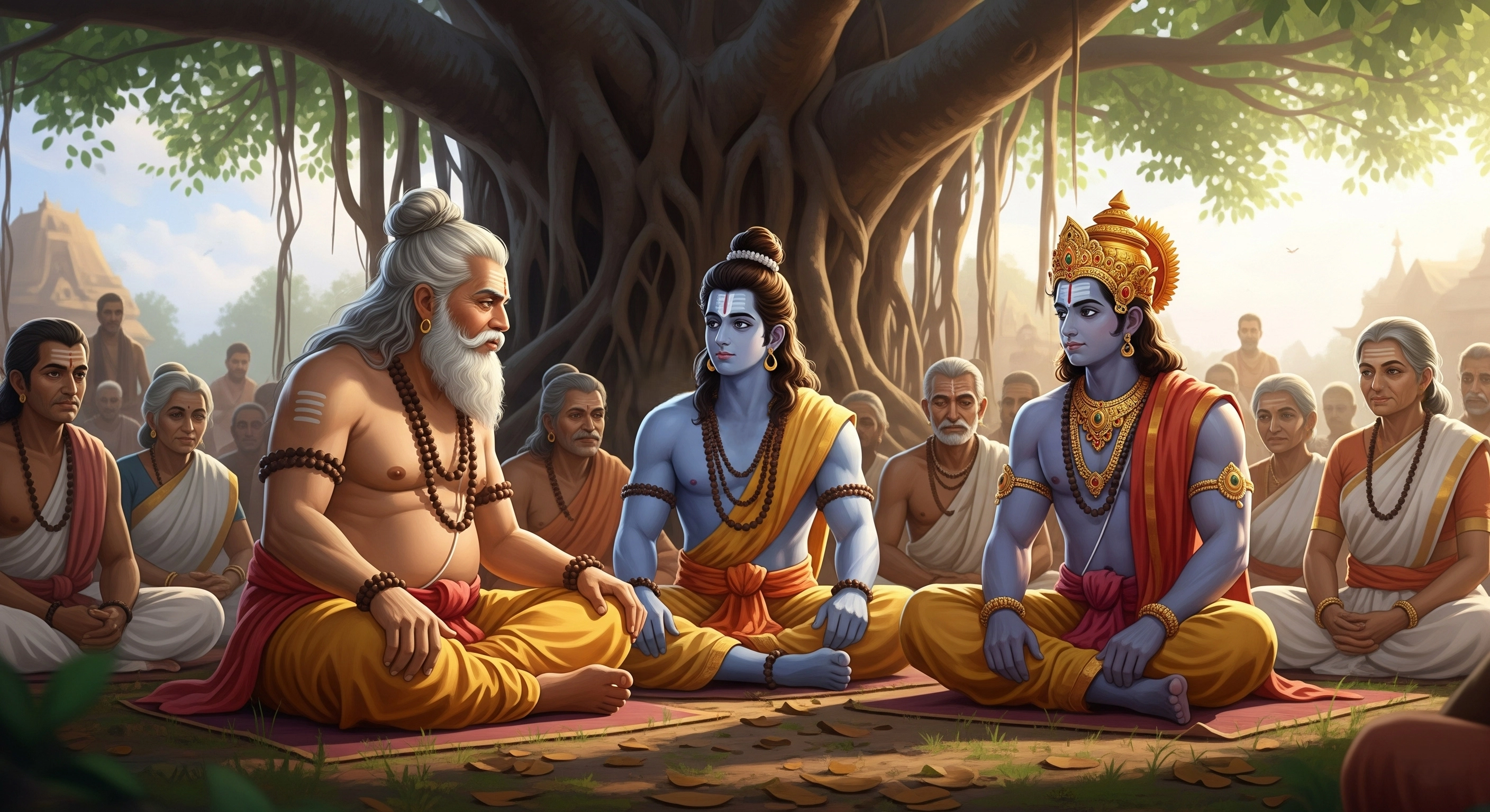 Sage Vashishth, along with the entire assembly, came to Shri Ram