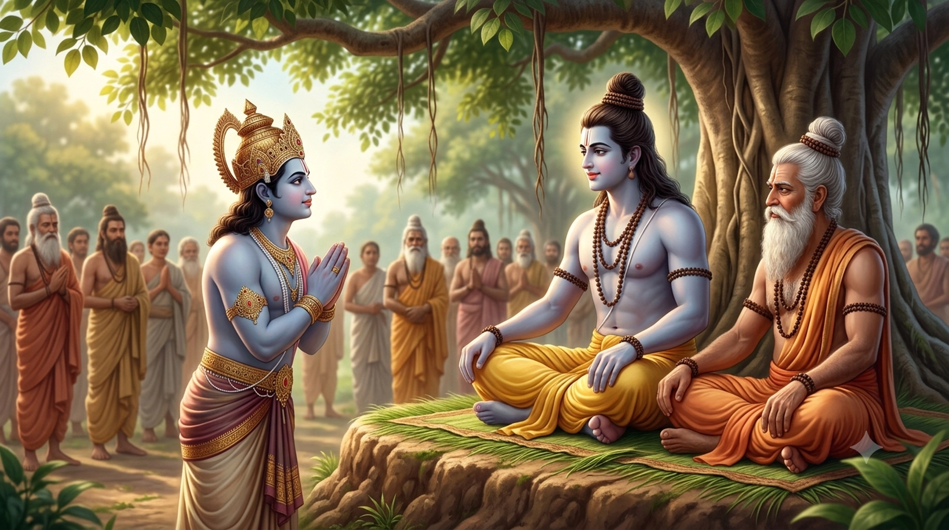 Bharat ji said that with Sage Vashishth as his guide and Shri Ram and Sita ji as his masters, the outcome could only be auspicious.